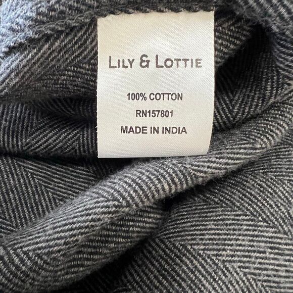 Lily & Lottie Women Gray Long Sleeve Button-Down Shirt XS academia preppy cotton - Picture 4 of 15